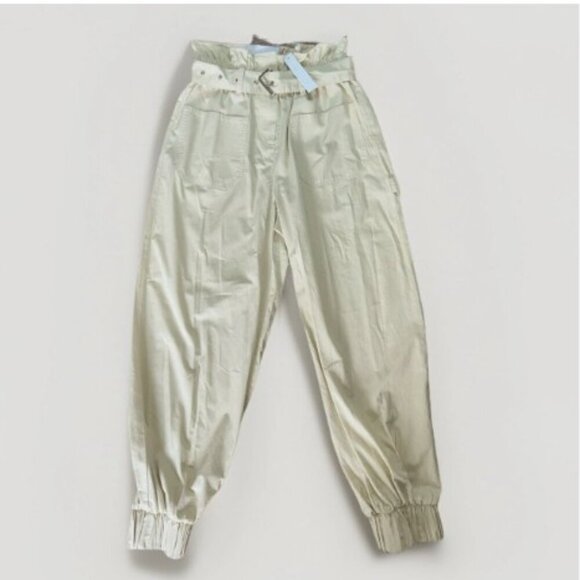 Abound Pants - Abound Womens Paper Bag Jogger Khaki Pants High Waist Belted Pockets Size XS